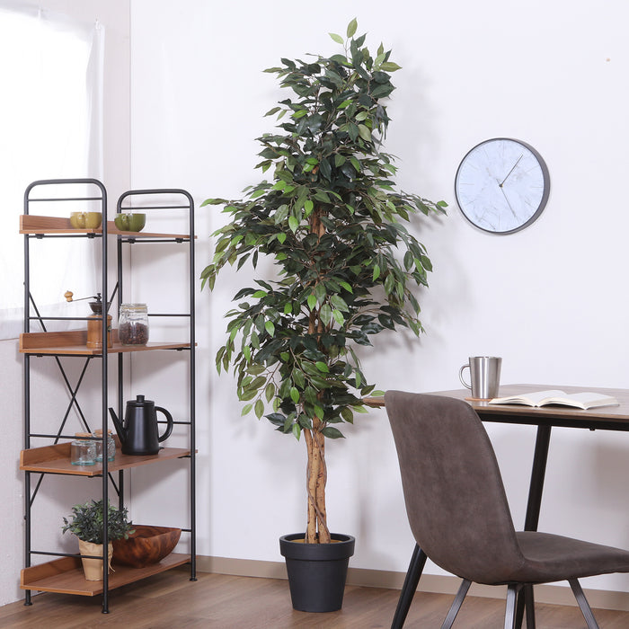 室内をおしゃれにする鉢植えタイプフェイクグリーン フィカス ワイド(グリーン):送料無料