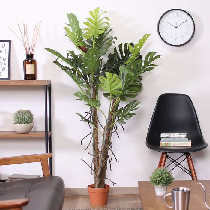 ●在庫限り特価●室内をおしゃれにする鉢植えタイプフェイクグリーン スプリット幅80cm 大型:送料無料