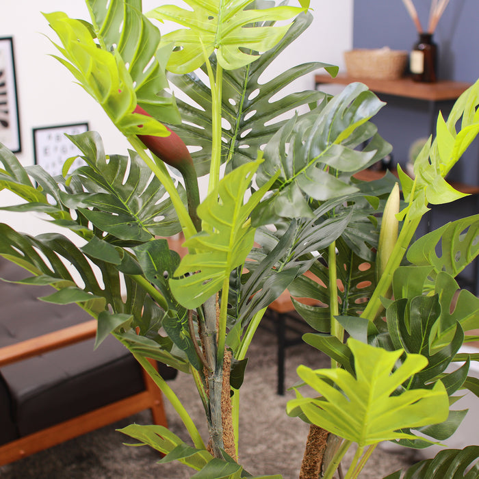 室内をおしゃれにする鉢植えタイプフェイクグリーン スプリット幅80cm 大型：送料無料