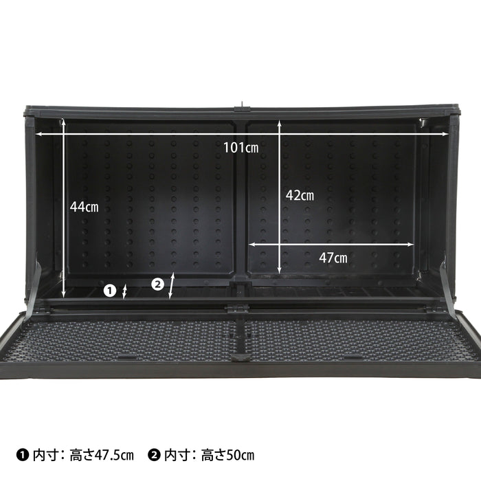 たっぷり収納できるBOXベンチ_270L：送料無料