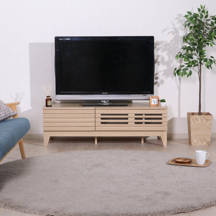 格子デザインがスタイリッシュでおしゃれなテレビ台 120幅：送料無料
