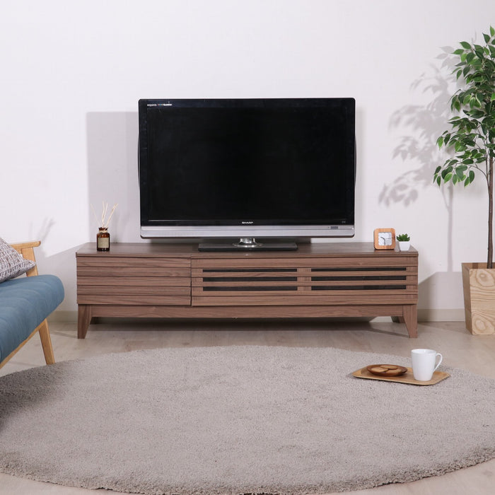 格子デザインがスタイリッシュでおしゃれなテレビ台 150幅：送料無料