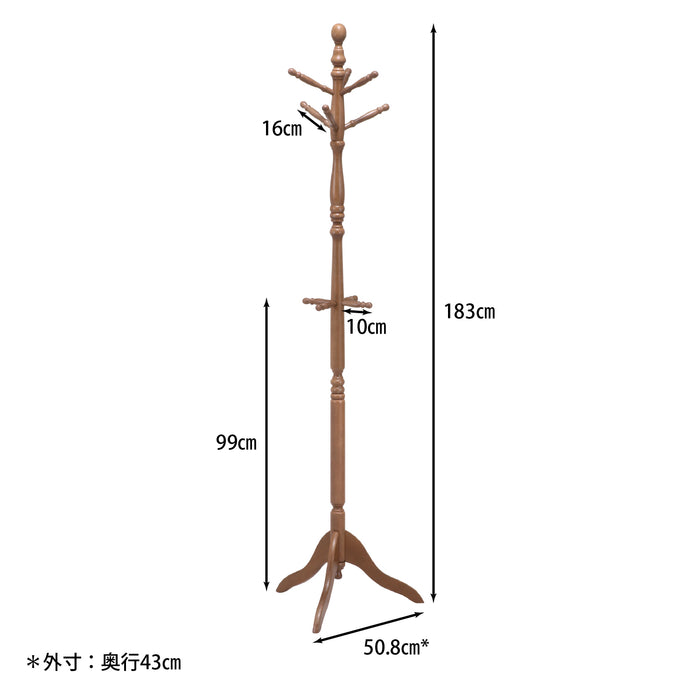 おしゃれでスリムな木製コートハンガー：送料無料