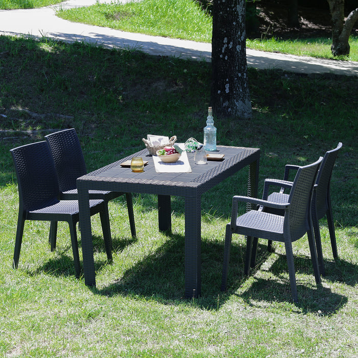 イタリア製 本格ガーデンテーブル80×140：送料無料