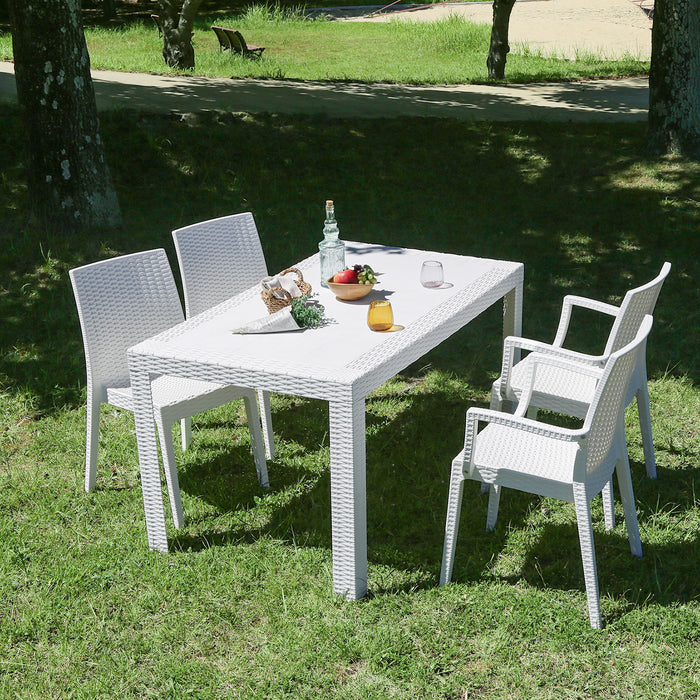 イタリア製 本格ガーデンテーブル80×140：送料無料